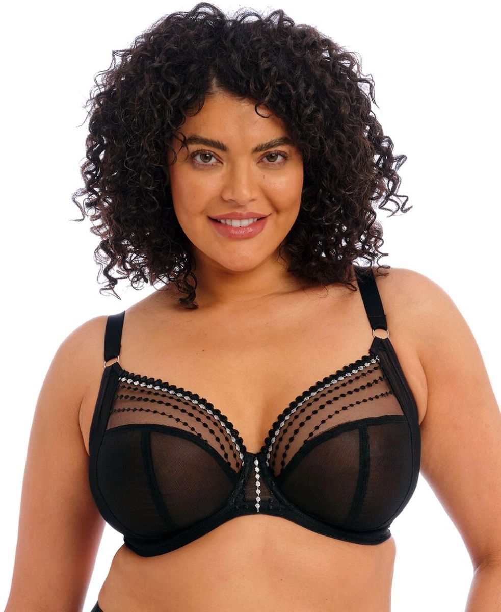 Elomi Women's Underwire Plunge Bra - Matilda Style In Clove Color, Size 38H